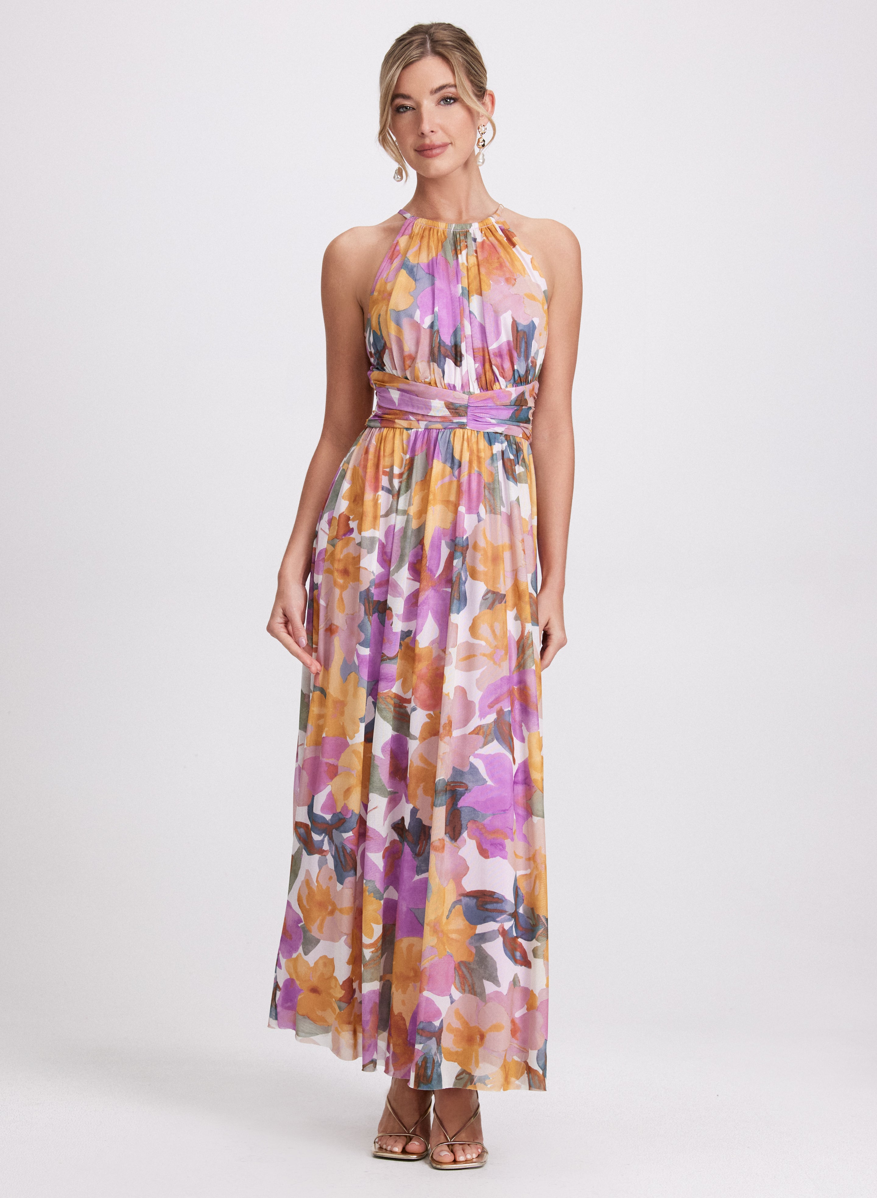 Elegant Floral Maxi Dress for Women - Summer Boho Beach Dress with Pockets | Perfect for Vacations, Weddings & Outdoor Parties