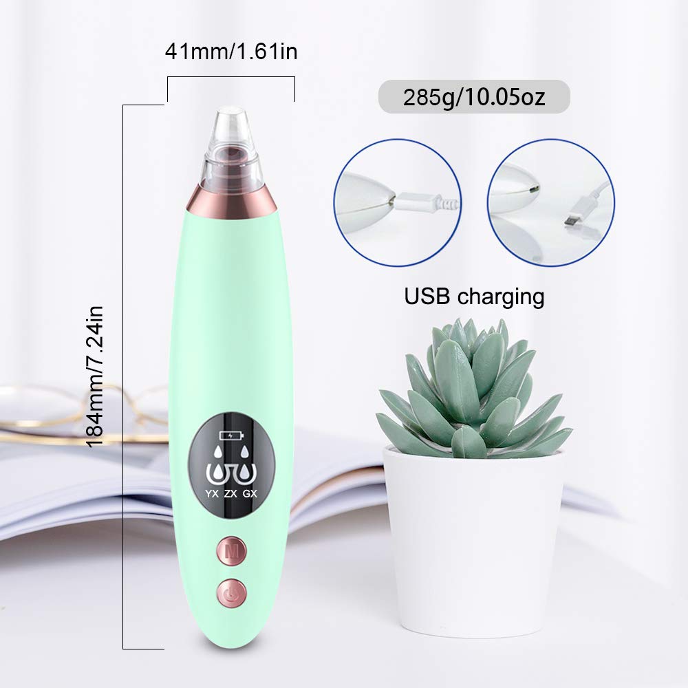 Yafei Pore Vacuum Blackhead Remover - Upgraded Strong Suction Rechargeable Facial Cleansing Tool for Blackhead & Pimple Removal - Perfect for Daily Skincare & Spa Treatments