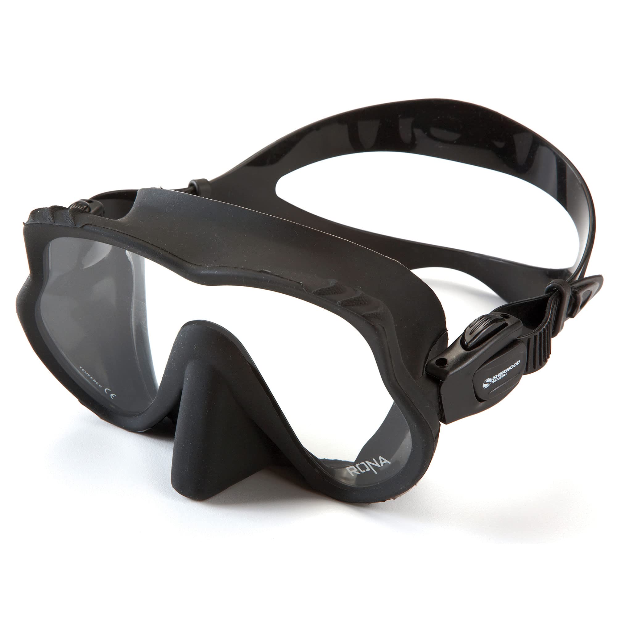 Sherwood Scuba Rona Adult Frameless Dive Mask - Clear Lens for Scuba Diving, Snorkeling & Underwater Photography | Comfortable & Durable for Ocean Adventures, Pool Training & Travel