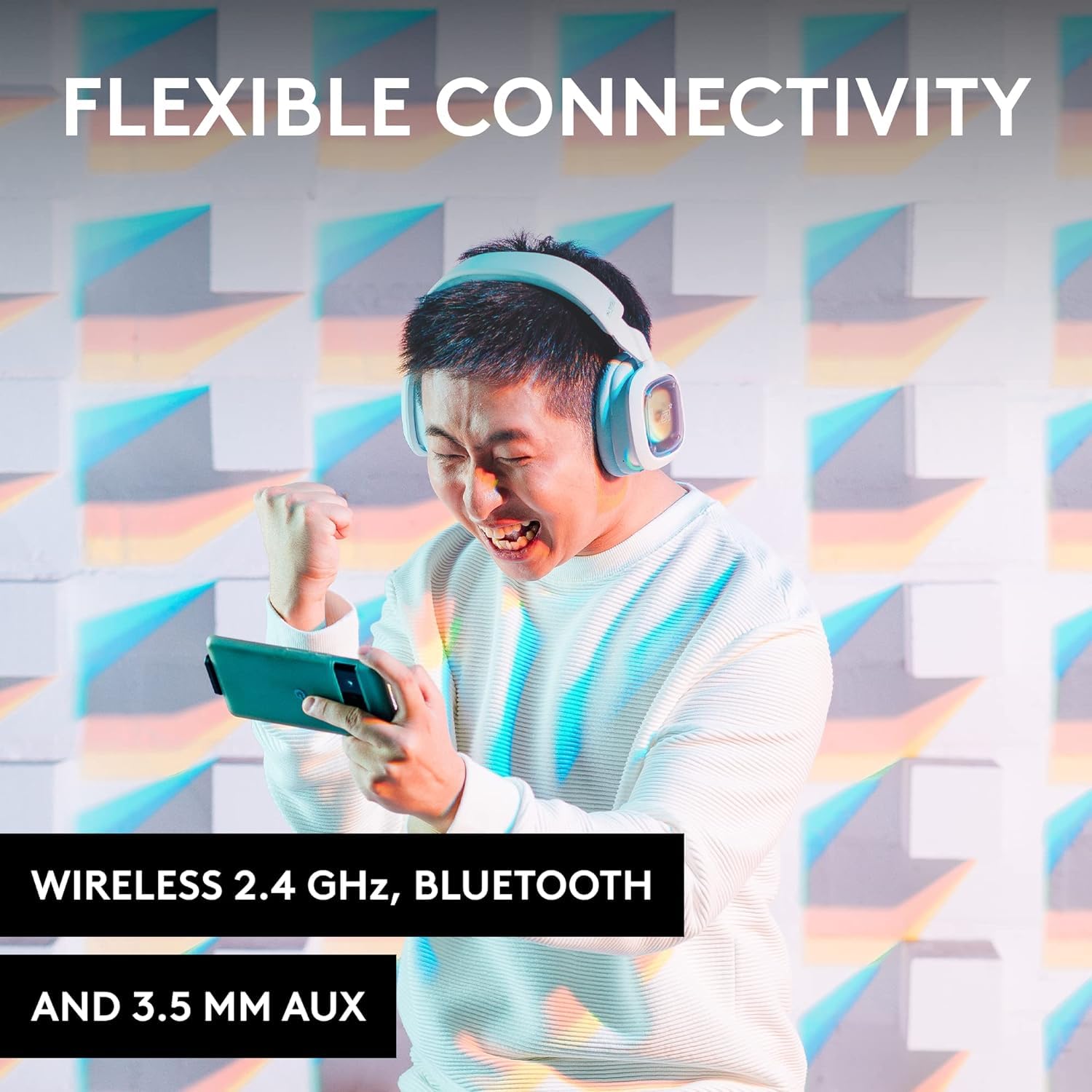 Astro A30 Wireless Lightspeed Gaming Headset for Xbox, PlayStation, PC, Mac & Mobile - Bluetooth 5.0, 3D Audio, Detachable Boom Mic with Headphone Stand (White) | Perfect for Competitive Gaming, Streaming & Work from Home