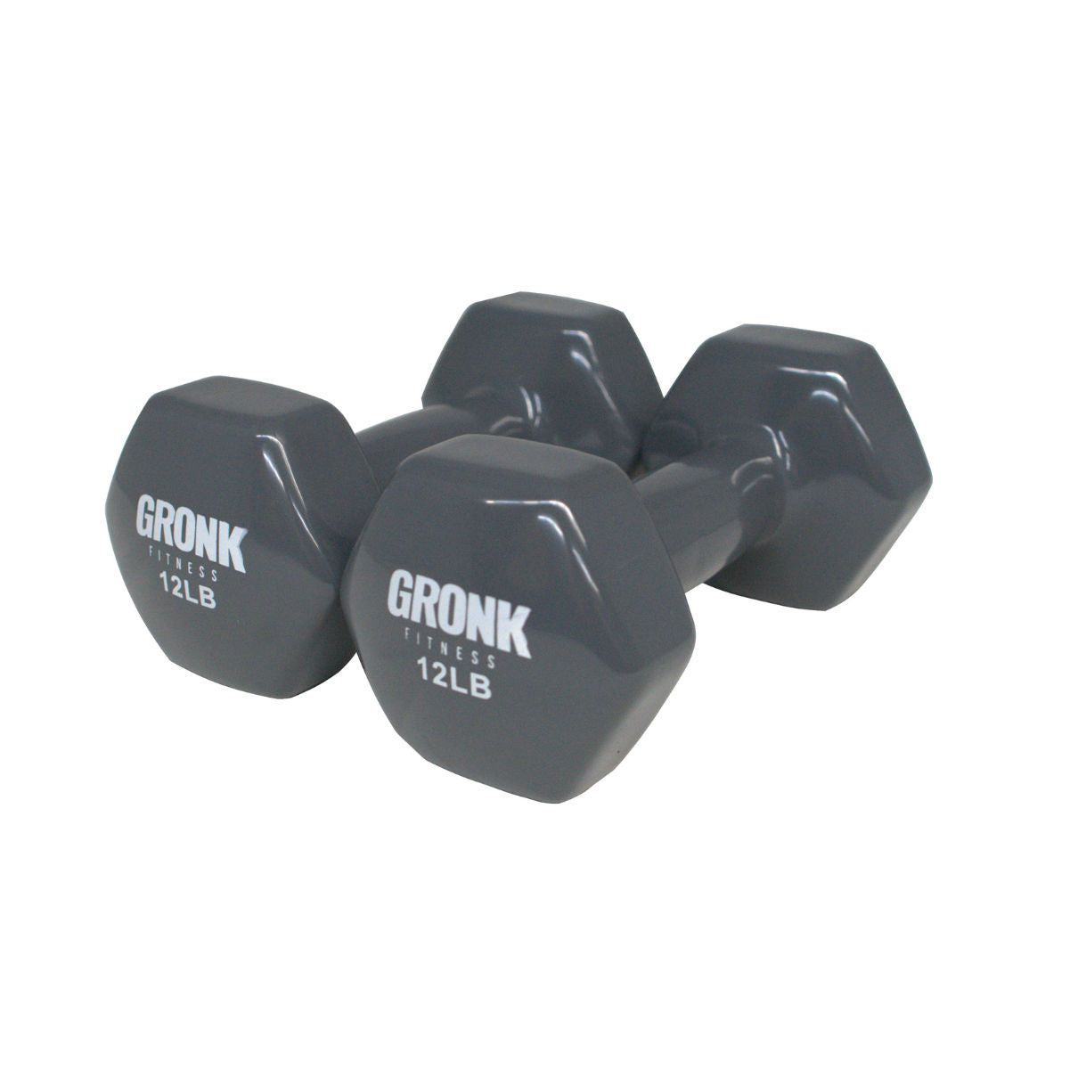 Gronk Fitness Vinyl Hex Dumbbells - Premium Weightlifting Equipment for Home Gym & Strength Training | Perfect for CrossFit, HIIT Workouts & Muscle Building