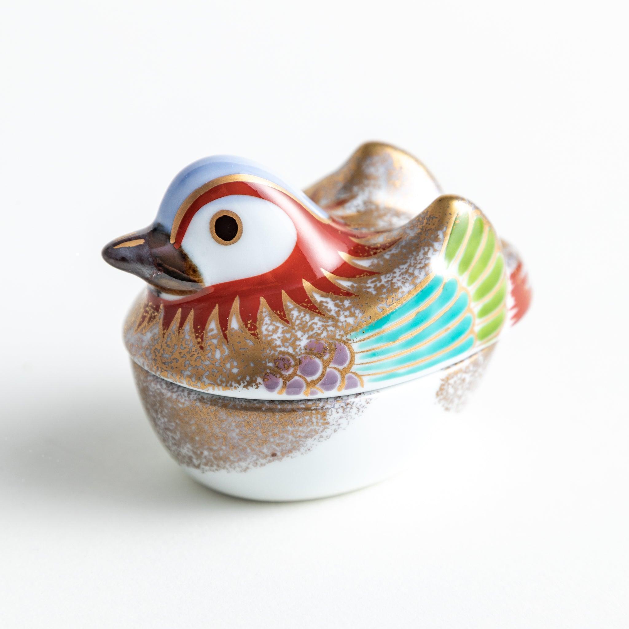 Golden Drake and Hen Condiment Bowl Set - 2 Piece Ceramic Dip Bowls for Sauces, Dressings & Snacks - Perfect for Parties, Entertaining & Kitchen Decor