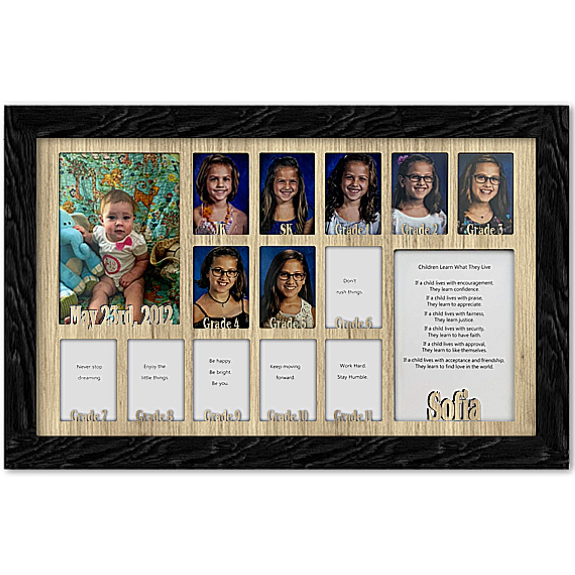 Personalized Northland School-Years Picture Frame - Holds Twelve 2.5