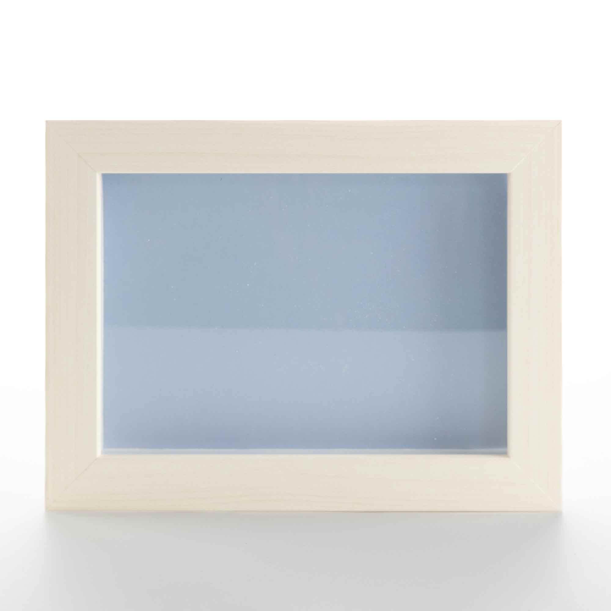 White Wash 20x24 Shadow Box Solid Wood Display Frame with Blue Acid-Free Backing, UV Protective Acrylic & Hanging Hardware | 3/4