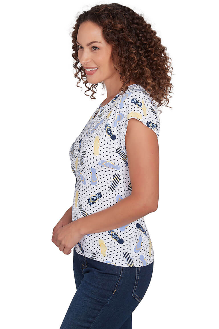 Making Waves Flip Flop Top - Women's Stylish Summer Beach Cover Up for Pool, Vacation & Casual Outings