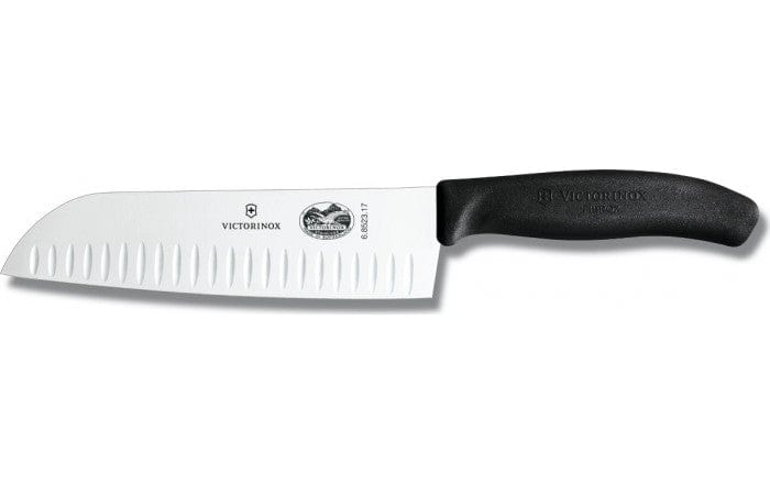 Victorinox 7-Inch Santoku Knife with Granton Edge - Premium Kitchen Knife for Slicing, Dicing & Chopping - Perfect for Home Chefs & Professional Cooking