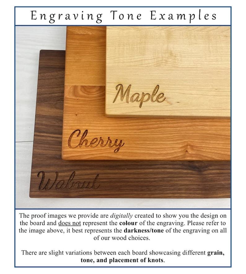 Personalized Engraved Walnut Cutting Board - 17