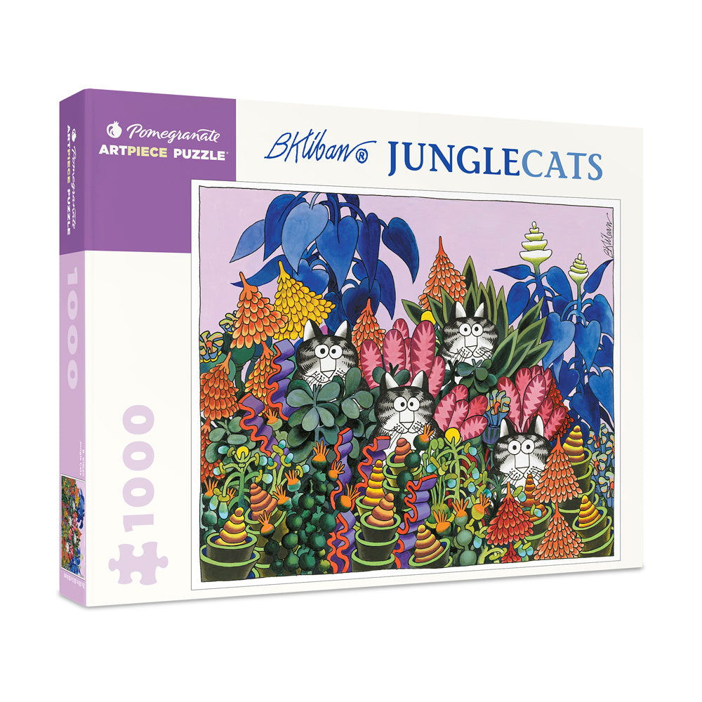 B. Kliban Jungle Cats 1000 Piece Jigsaw Puzzle - Fun Family Game & Home Decor for Adults & Kids - Perfect for Relaxation, Parties & Educational Activities