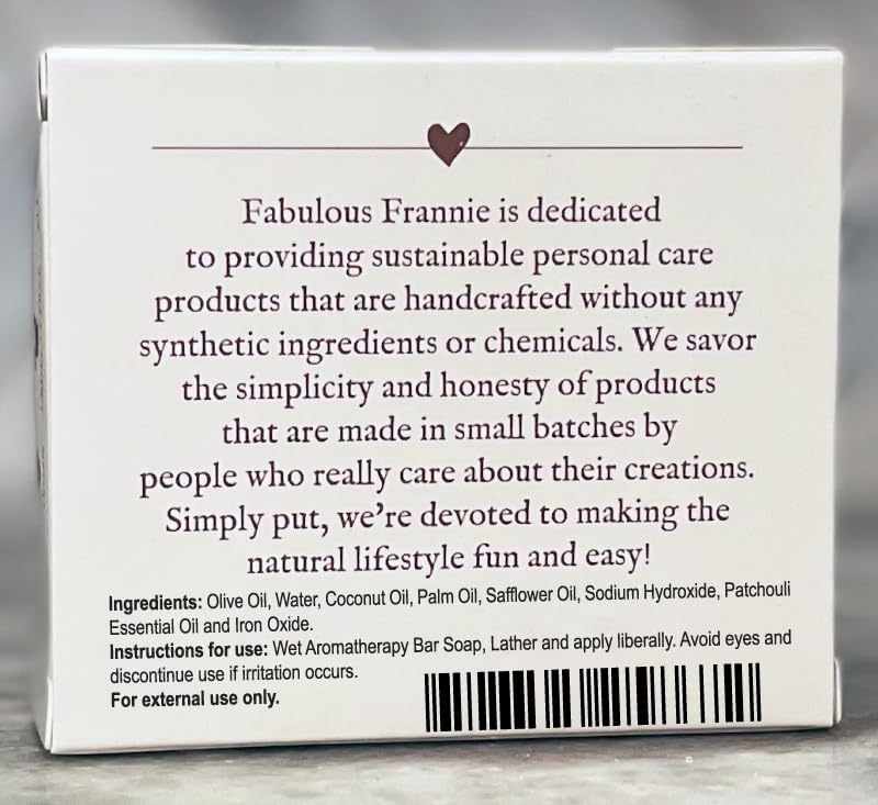Organic Patchouli Essential Oil Soap Gift Set - 4oz Each, Pack of 2 - Handmade with Pure Essential Oils for Aromatherapy, Relaxation & Skin Care