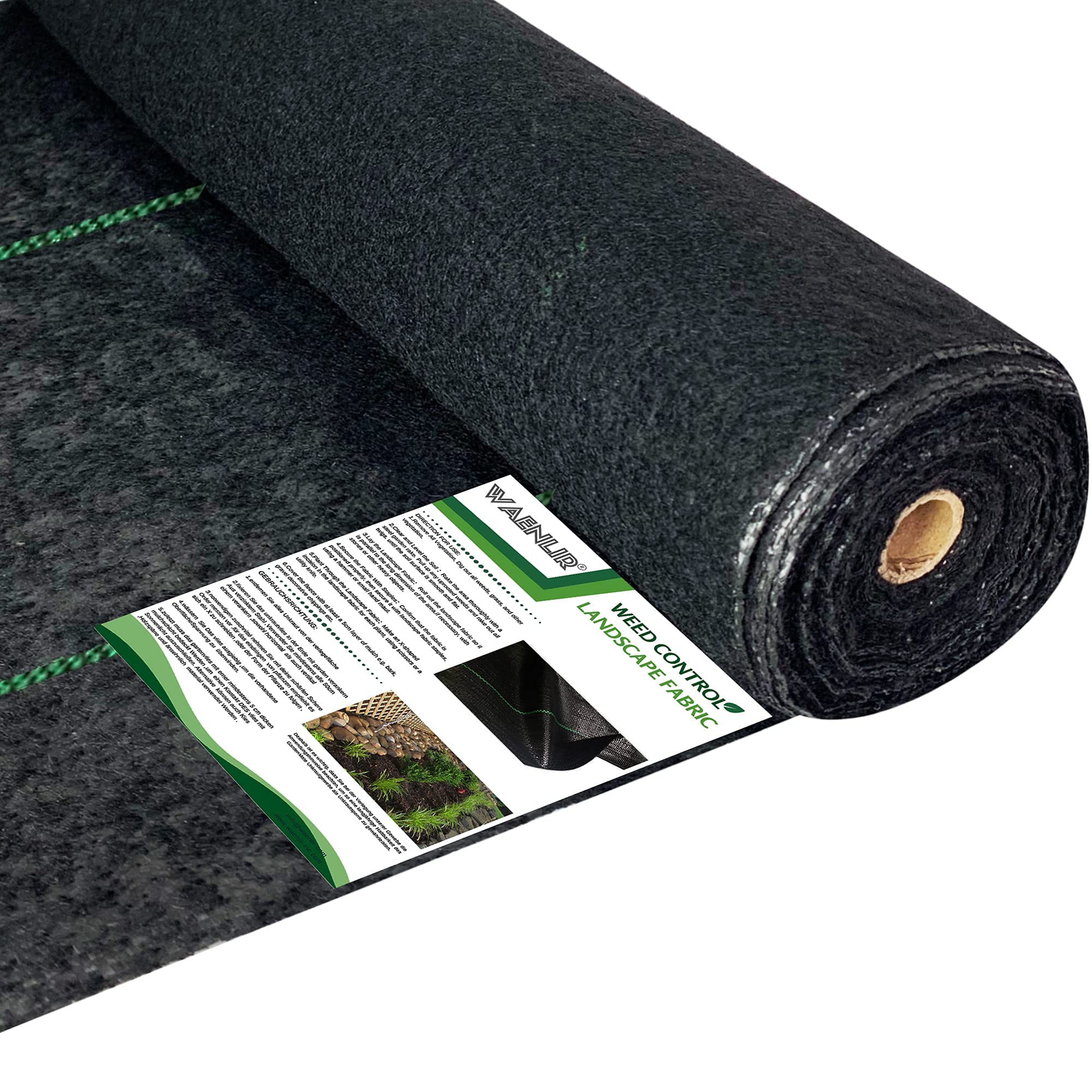 5.8oz Heavy Duty Weed Barrier Landscape Fabric 4ft x 250ft with 50 Pack 6