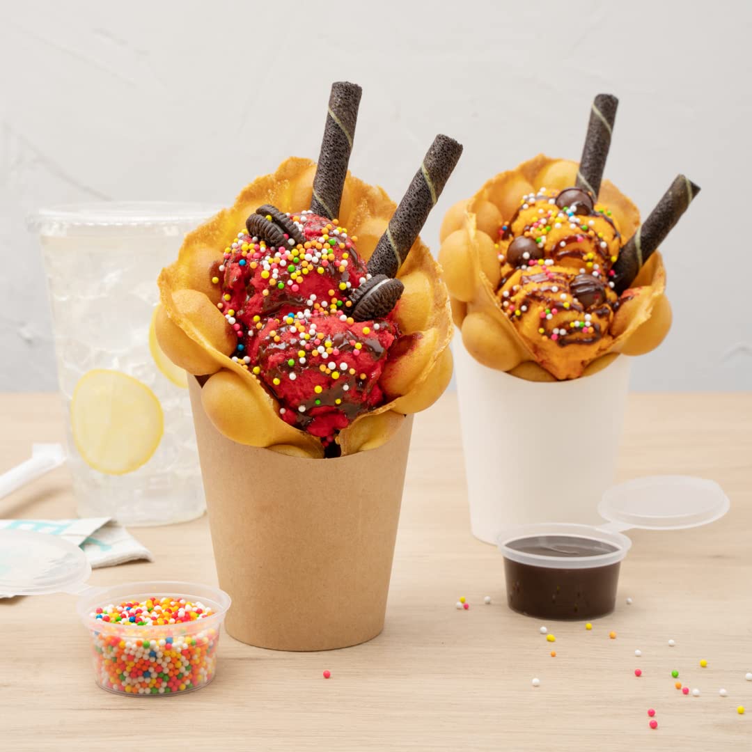 Restaurantware Bio Tek 12oz French Fry Containers - 100 Disposable Kraft Paper Charcuterie Cups with Incline Design | Stackable for Waffles, Chips, Popcorn | Perfect for Catering, Movie Nights & Party Snacks