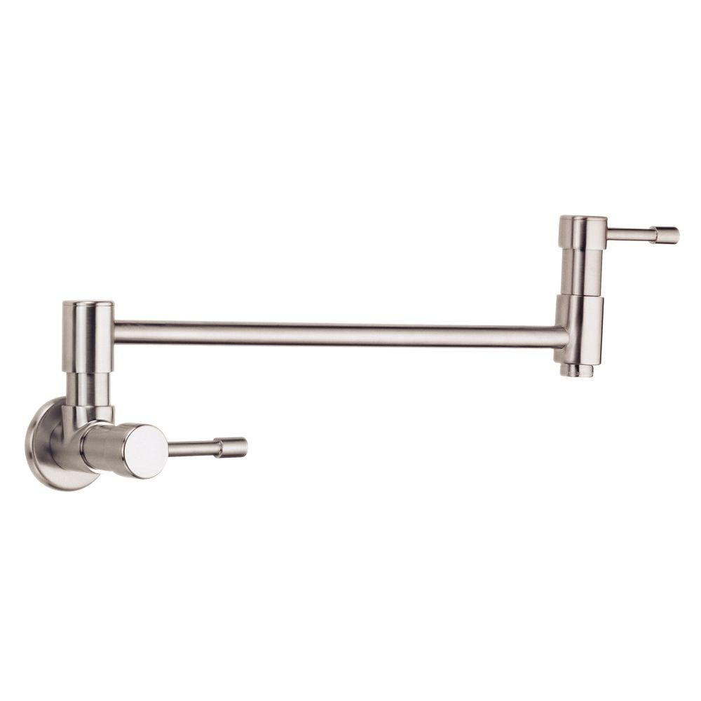 Gerber D205012SS Danze Wall Mount Pot Filler Faucet - Stainless Steel Kitchen Sink Faucet for Easy Pot Filling - Perfect for Cooking, Baking & Large Pots