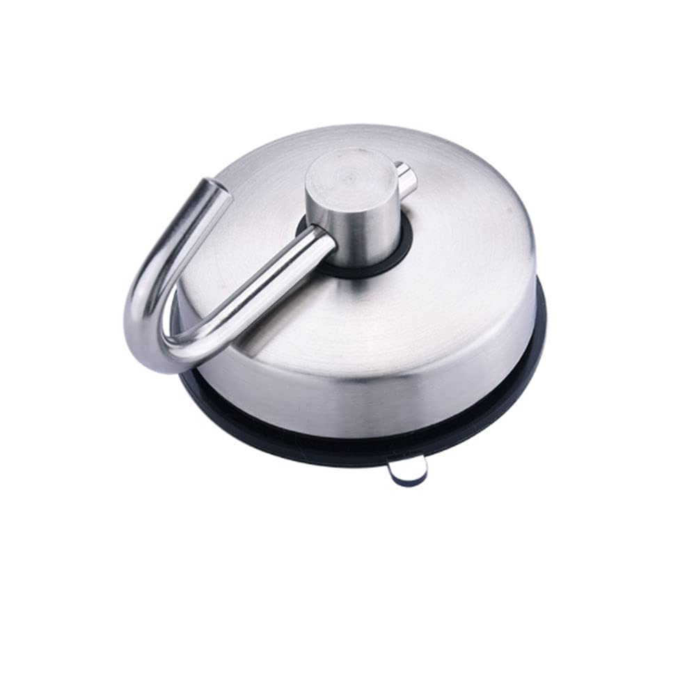2Pcs Heavy Duty Stainless Steel Suction Hooks - Strong Vacuum Suction Cup Wall Hangers for Bathroom, Kitchen, Shower - Perfect for Towels, Robes, Utensils & Home Organization