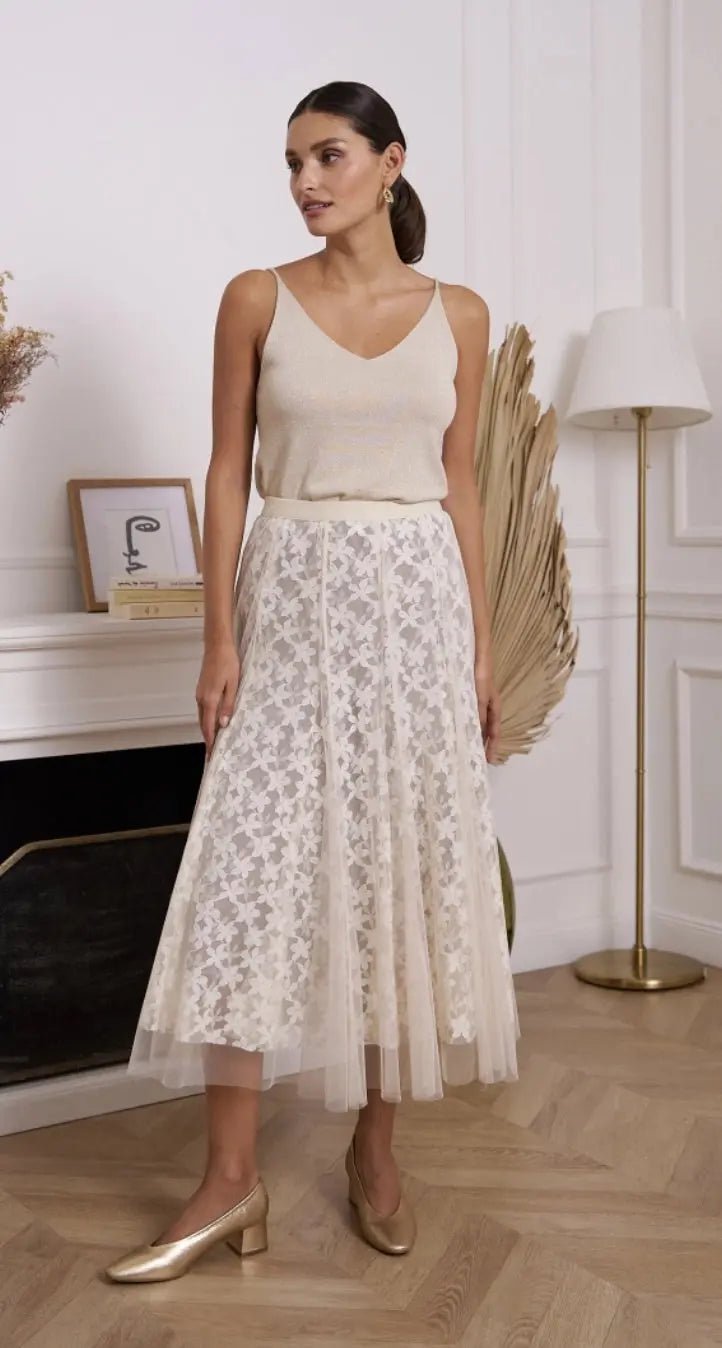 Aria Tulle Lace Skirt - Elegant Women's Party Dress for Weddings, Prom & Special Occasions