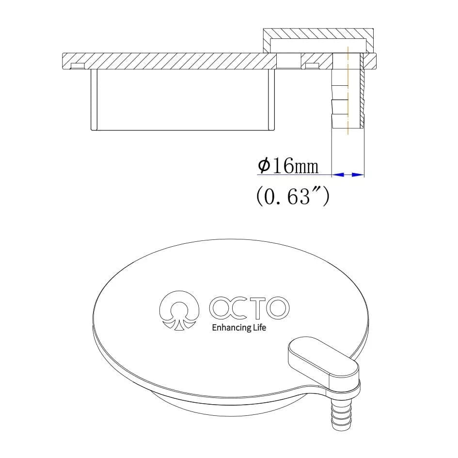 Reef Octopus CO2 Scrubber Top Cover - Premium Aquarium Filtration Accessory for Saltwater Reef Tanks | Reduces CO2 & Improves Coral Health