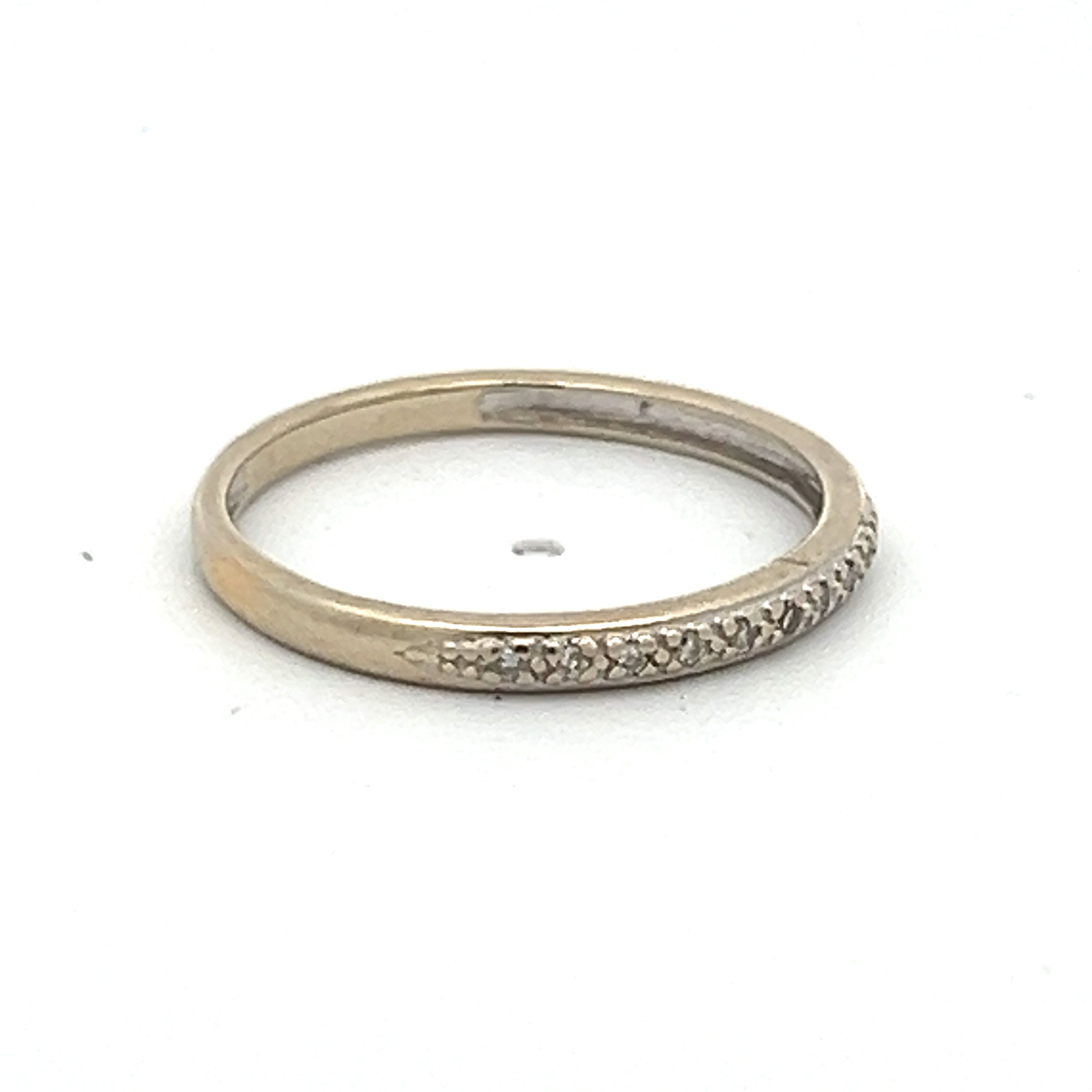 0.02 Carat Round Brilliant I1 Diamond 14K White Gold Wedding Band Ring for Women - Elegant Bridal Jewelry, Anniversary Gift & Engagement Ring for Special Occasions