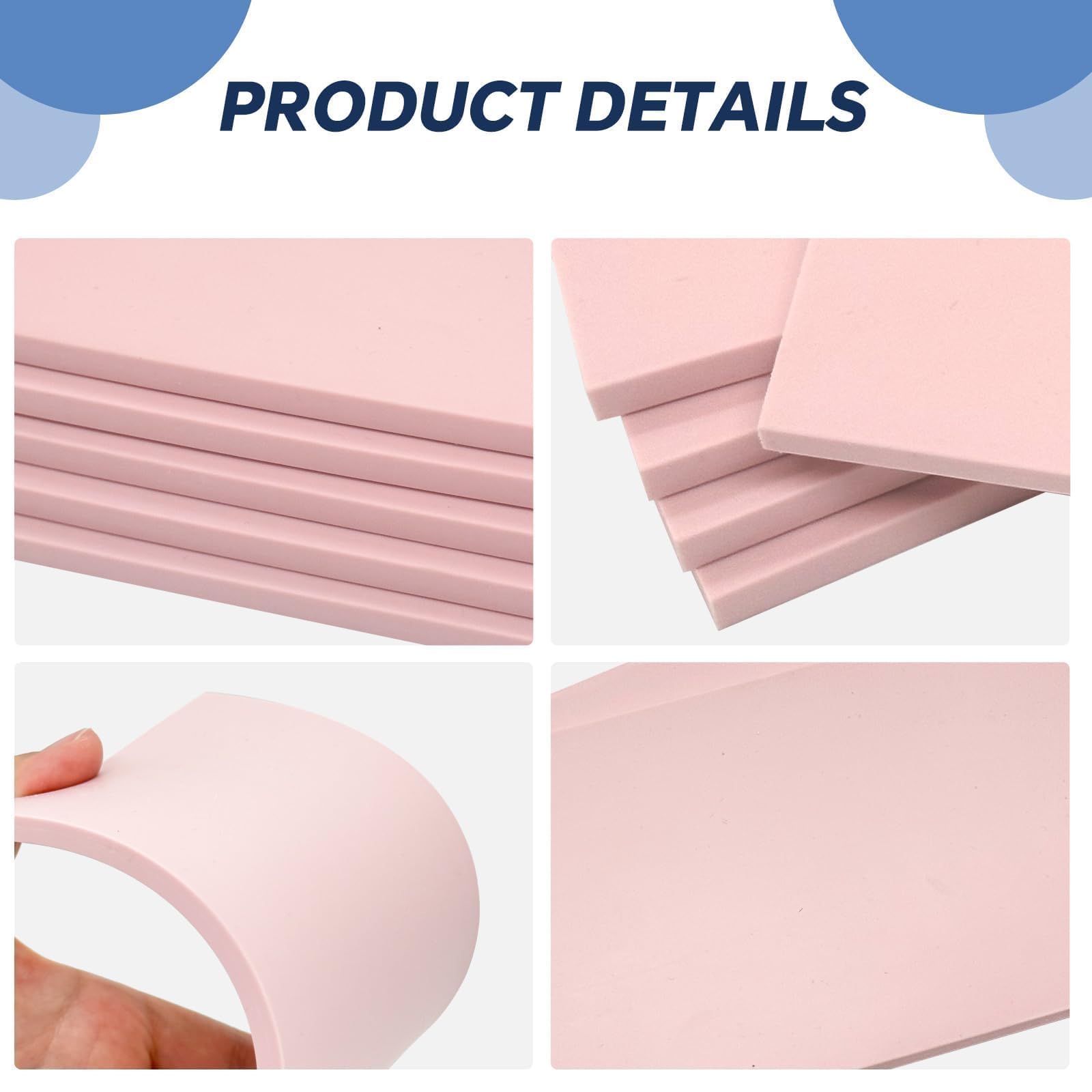 10-Pack 4x6 Inch Pale Pink Rubber Carving Blocks for Stamp Making - High-Quality Linoleum Block Printing Supplies for DIY Crafts, Art Projects & Professional Printmaking