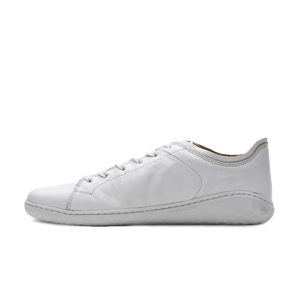 Vivobarefoot Geo Court III Men's Minimalist Barefoot Shoes - Bright White | Lightweight & Flexible for Running, Walking & Gym Workouts