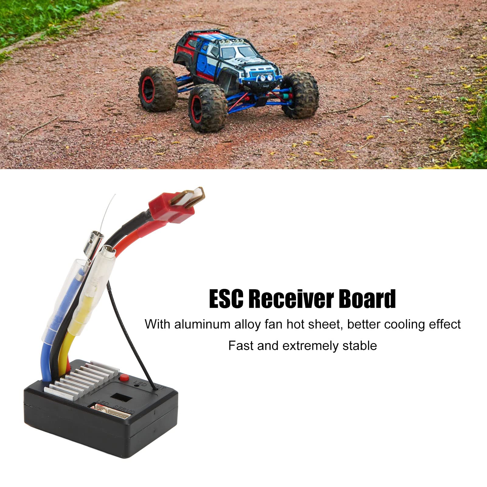 Dilwe 1/14 Scale 28g RC Receiver ESC Circuit Board for Wltoys 144002 Remote Control Car & Truck - High Performance Replacement Part for RC Vehicles | Perfect for Racing, Off-Roading & DIY RC Projects