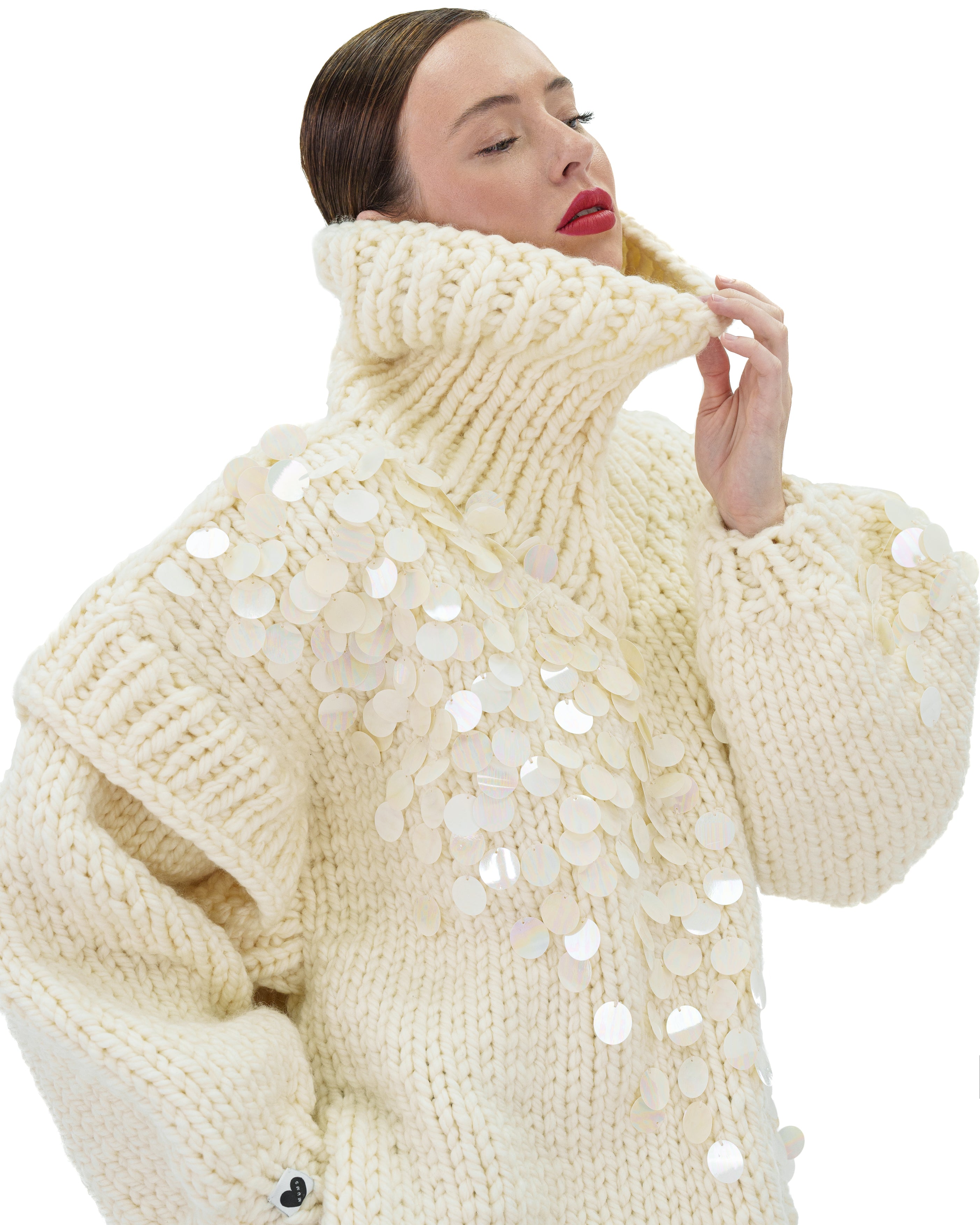 Sparkly Sequins Elegance Sweater for Women - Glamorous Party Top, Holiday Outfit, Christmas & New Year Fashion, Perfect for Night Out and Special Occasions