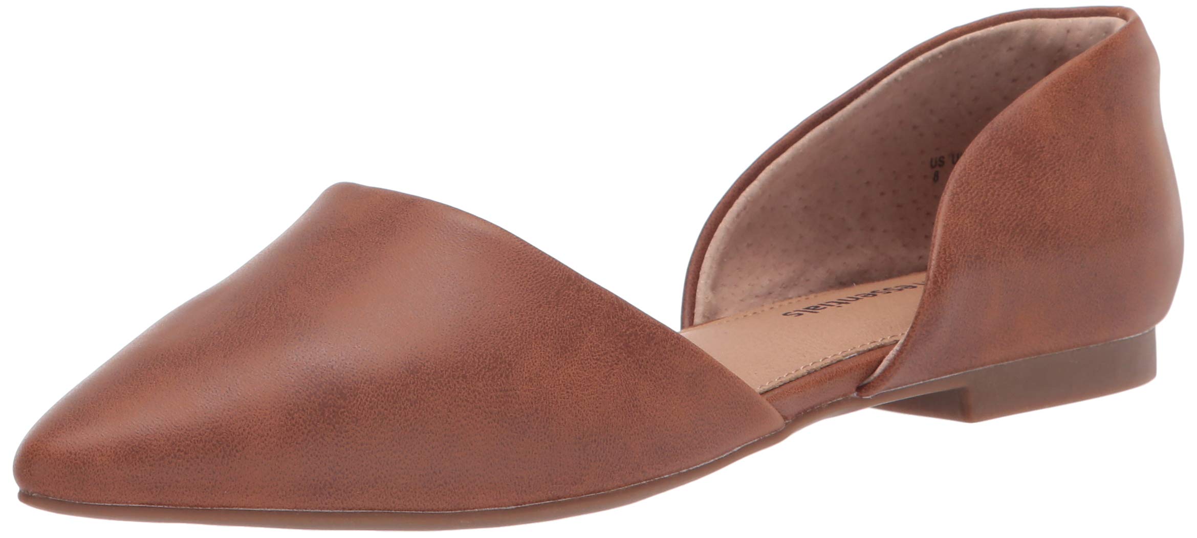 Amazon Essentials Women's Ballet Flat Shoes - Comfortable D'Orsay Style for Work, Casual & Everyday Wear