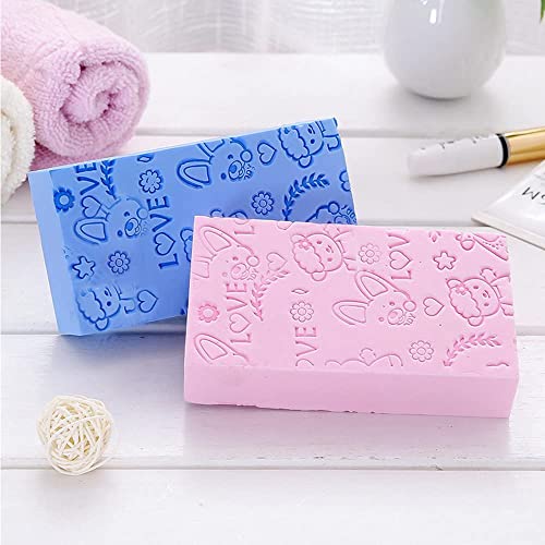 Exfoliating Body Scrubber - Ultra Soft Bath & Shower Sponge for Dead Skin Removal - Gentle Exfoliator for Adults & Kids - Pack of 2 - Perfect for Daily Skincare Routine & Spa Day at Home
