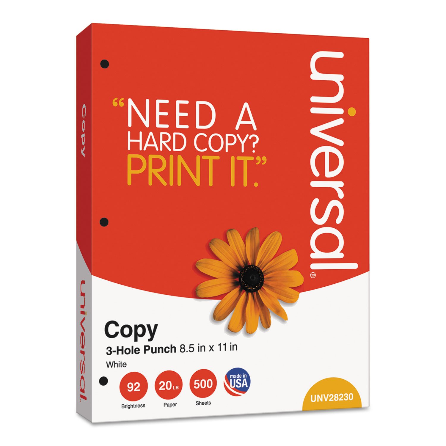UNV28230 Universal Copy Paper - 500 Sheets, 8.5