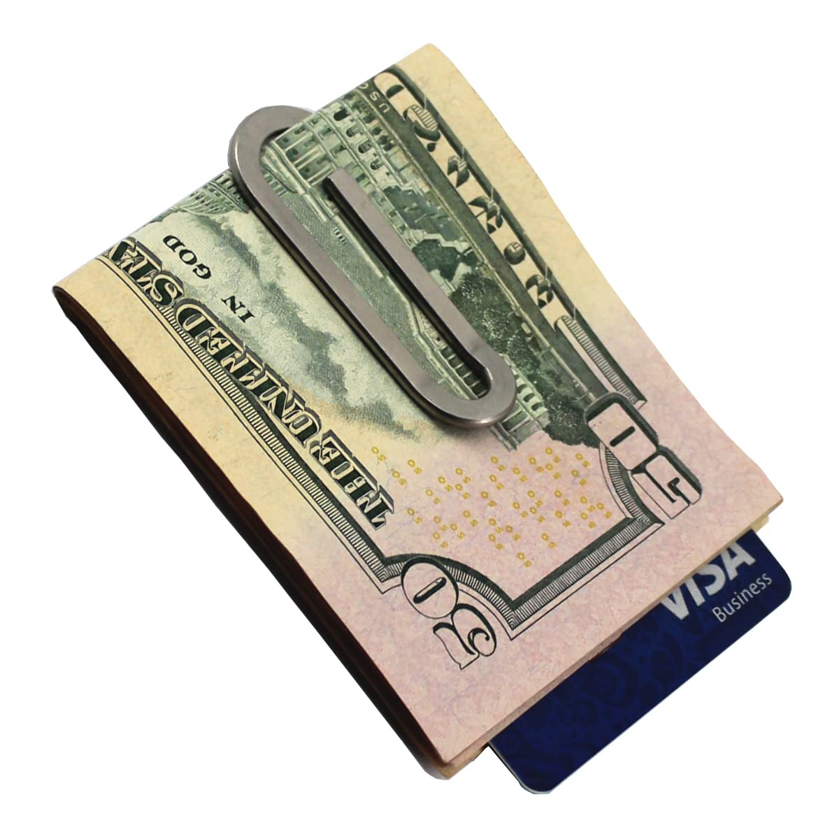 Stainless Steel Money Clip Wallet - Slim Minimalist Cash Holder for Bills & Cards | Silver Money Clip (Pack of 5) | Perfect for Business Travel, Everyday Carry & Gift Giving