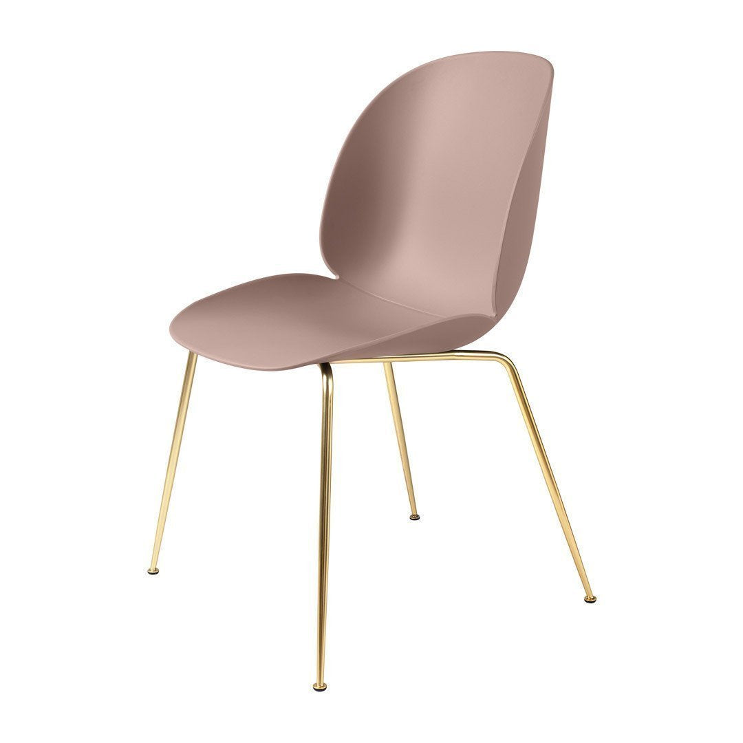 Modern Beetle Dining Chair with Conic Base - Unupholstered Wooden Seat for Kitchen, Dining Room & Office | Stylish & Comfortable