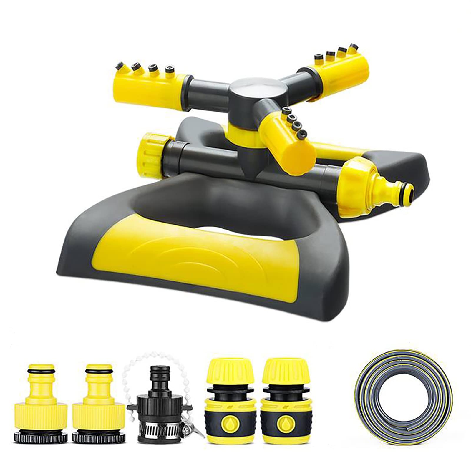 360 Degree Rotating Lawn Sprinkler - Automatic Garden Watering System for Large Yards | Adjustable Spray Pattern for Plants, Grass & Kids Play | Perfect for Backyard, Lawn Care & Summer Fun