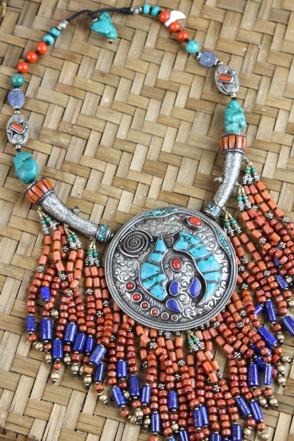 Unique Ancient Turquoise Necklace – Handcrafted Jewelry for Women, Boho Chic & Vintage Style | Perfect for Weddings, Parties & Everyday Wear