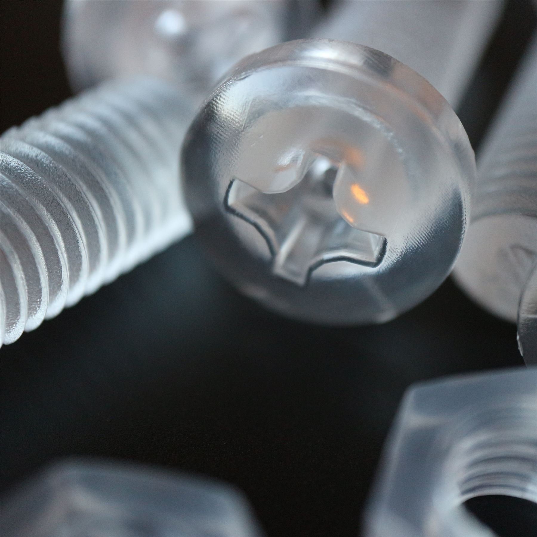 20pcs Clear Acrylic M12x40mm Pan Head Screws for DIY & Crafts