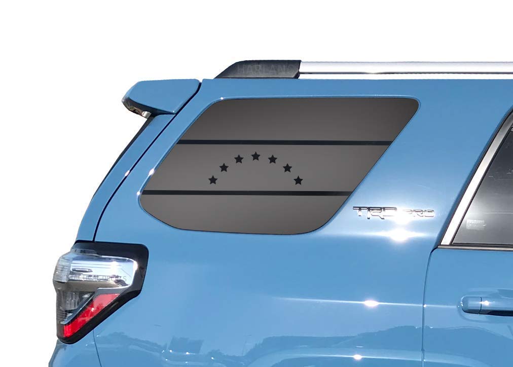 Matte Black Venezuelan Flag Decals for Toyota 4Runner Side Windows - TF27.A - Perfect for Off-Road Adventures and Car Enthusiasts