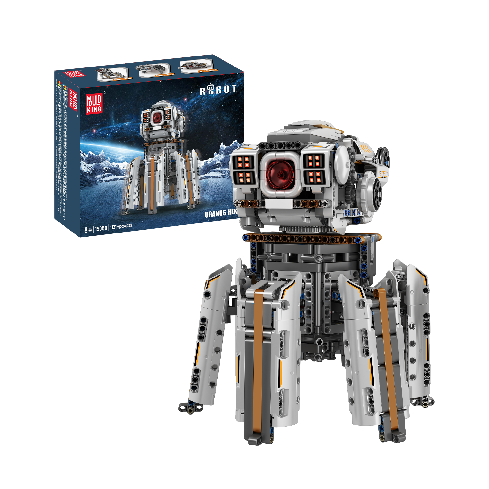 MOULD KING 15050 Creative 3-in-1 Uranus Heka Building Blocks Set - 1,112 PCS STEM Educational Toy for Kids & Adults | Perfect for Birthday Gifts, Home Decoration & Collectible Display