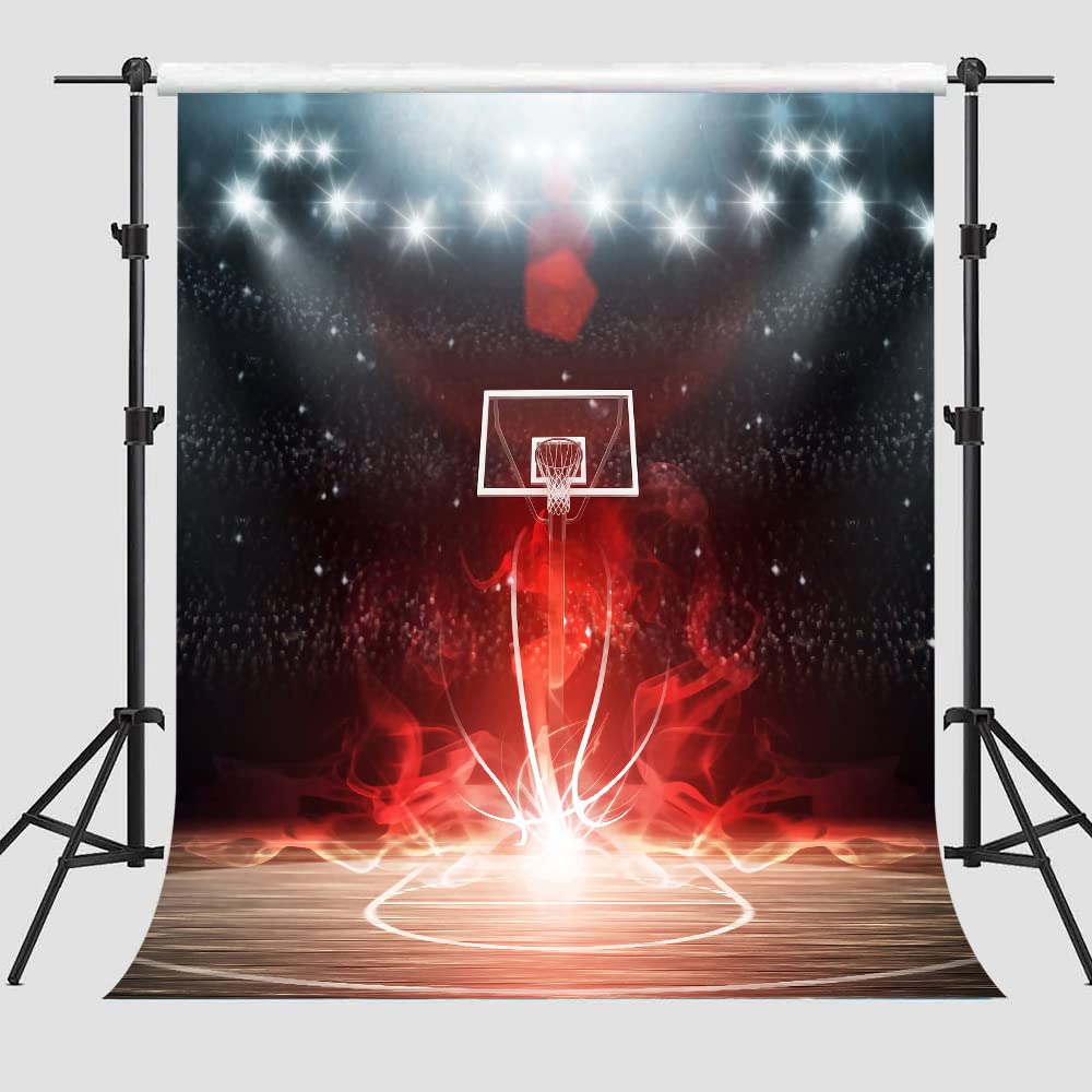 5x7ft Basketball Backdrop for Boys Birthday & Studio Photography - Sports Theme Party Decor