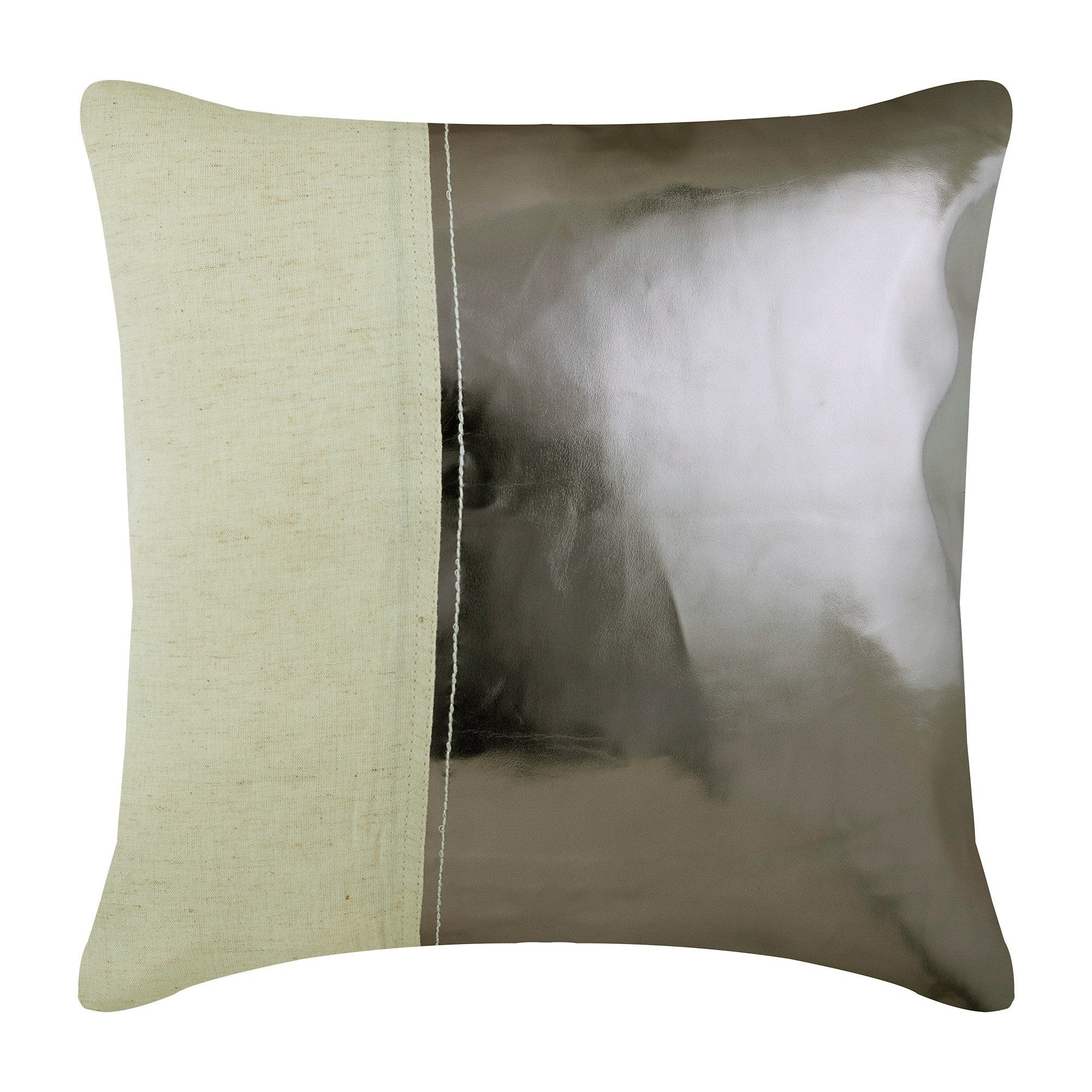 Stylish Metallic Pink Faux Leather Throw Pillow Cover - Elegant Home Decor for Sofa, Bed & Living Room