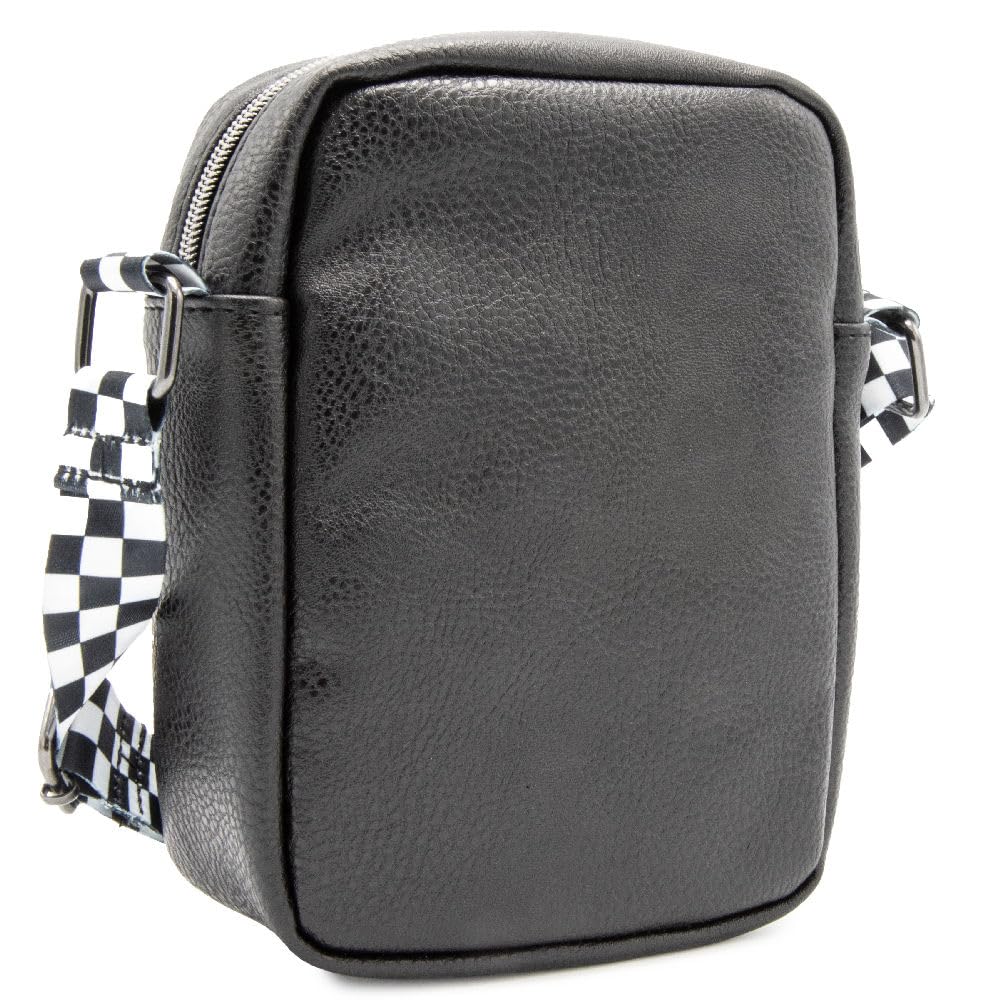 Carroll Shelby Vegan Leather Crossbody Bag - Super Cobra & Text Design - Stylish & Durable for Daily Use, Travel & Casual Outings