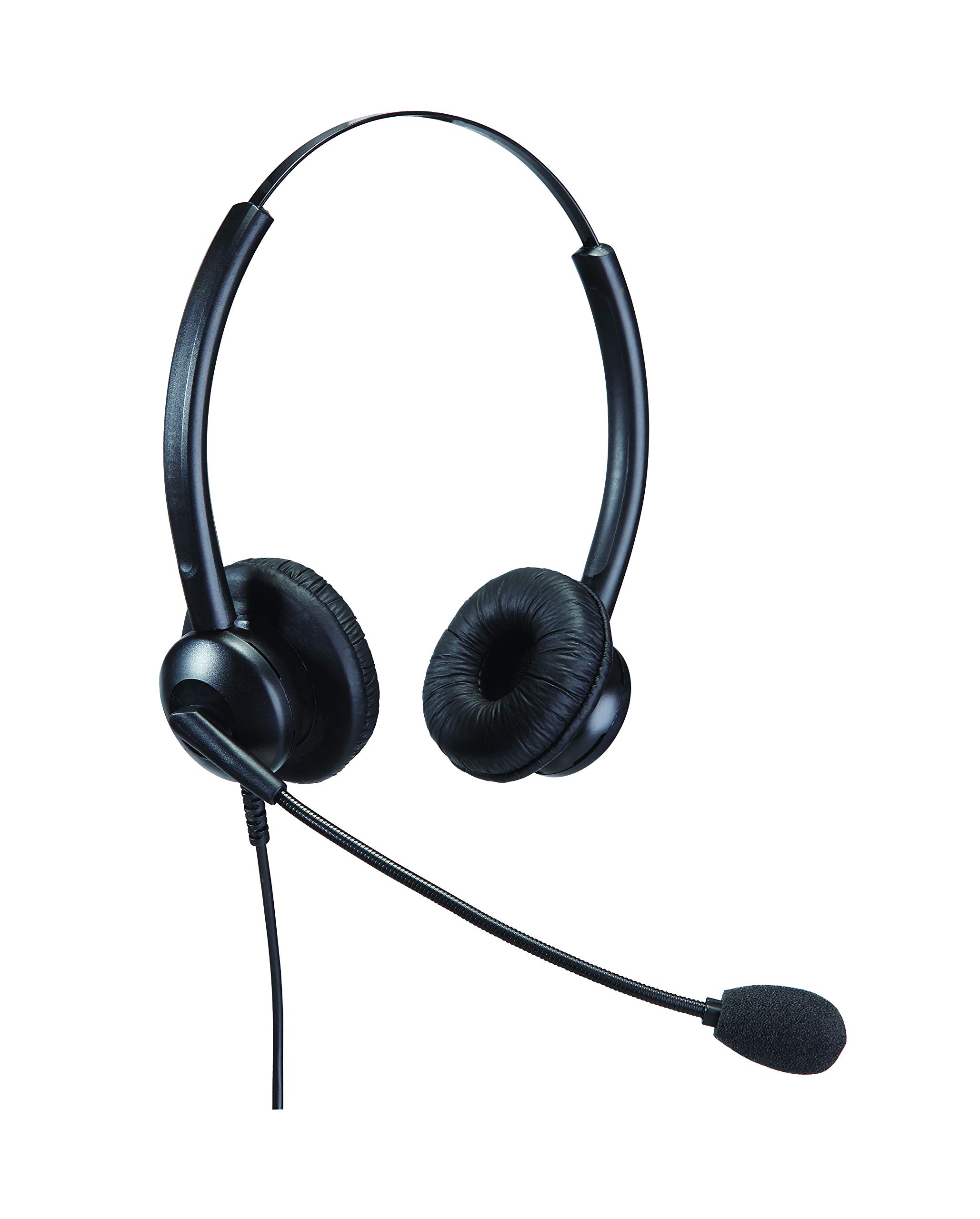 Affordable USB Noise Cancelling Headset with Dual Ear Cushions - Perfect for Office, Call Centers, Softphones, Laptops & Computers - Ideal for Remote Work, Online Meetings & Customer Service