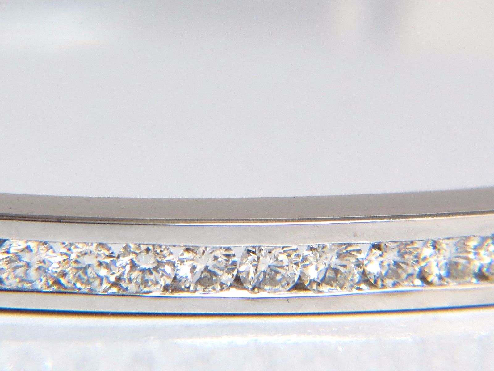 1.30ct Natural Round Diamond Bangle Bracelet G/VS 14K Gold Channel Setting - Elegant Jewelry for Weddings, Anniversaries & Special Occasions