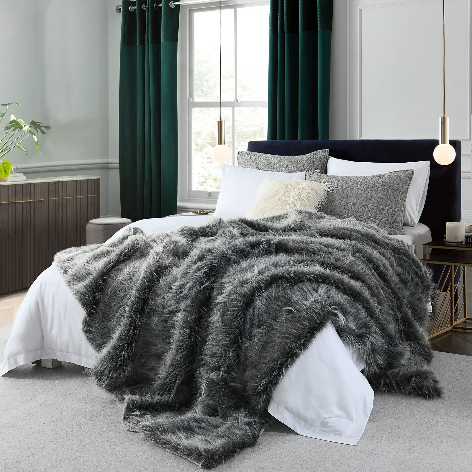 Luxury Faux Fur Blanket King Size 104