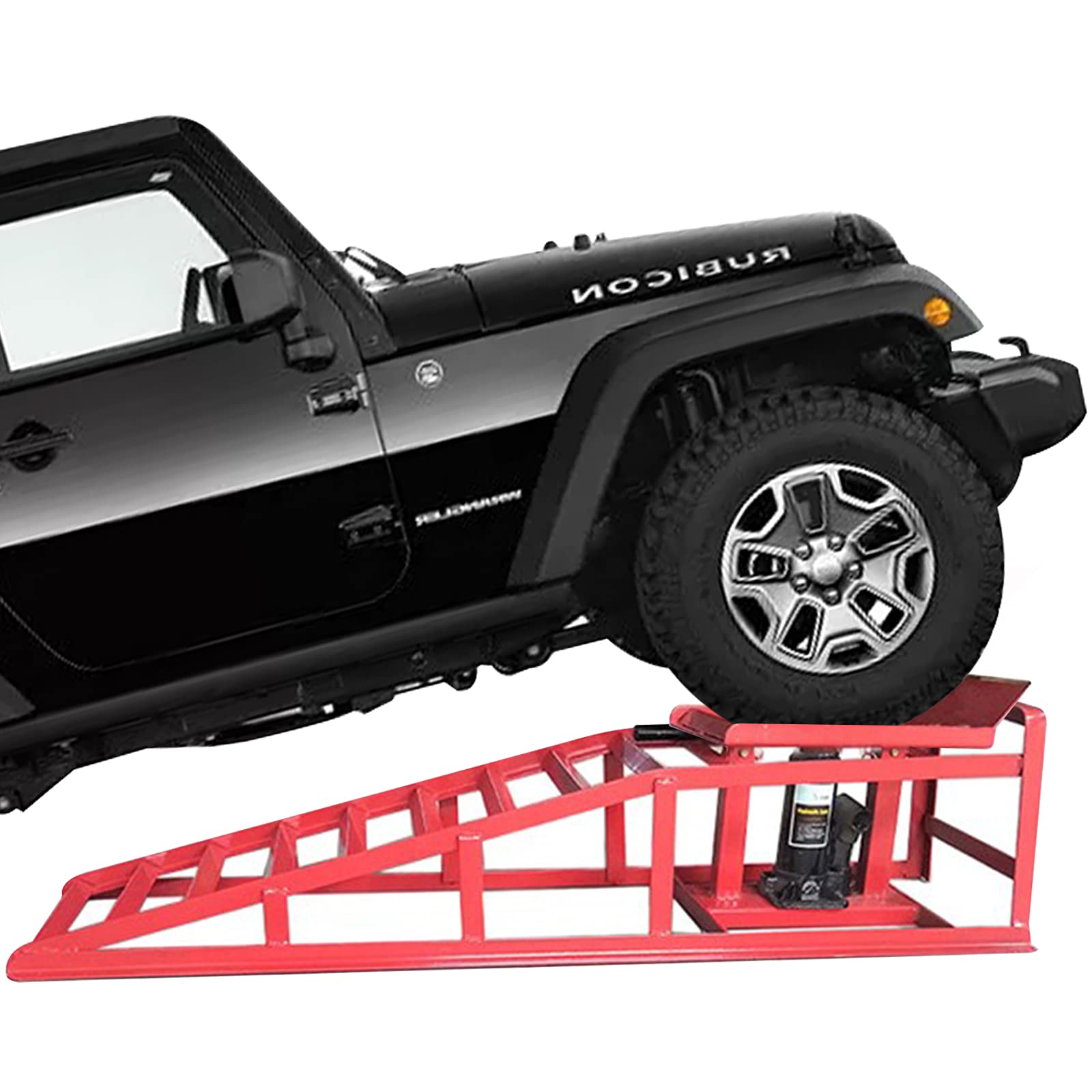 Wuyule 2PCS Heavy Duty Car Ramps - 10,000lbs Capacity Hydraulic Vehicle Lift for Car & Truck Repair | Perfect for DIY Auto Maintenance, Oil Changes & Tire Rotation