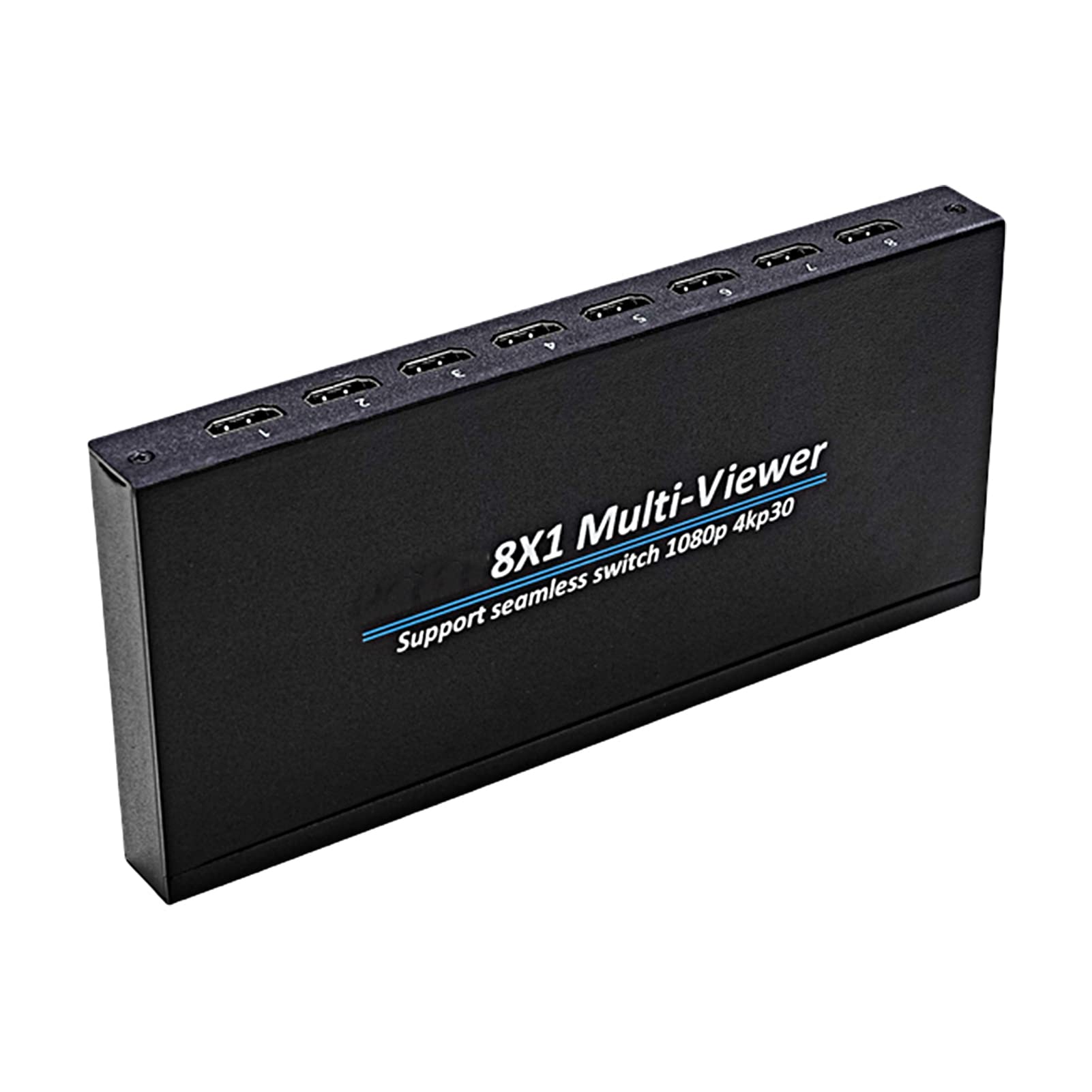 4K HDMI Switcher 8 in 1 Out with UK Plug - 30Hz Ultra HD Video Switch, Noiseless Signal Transmission for Home Theater, Gaming & Office Setup