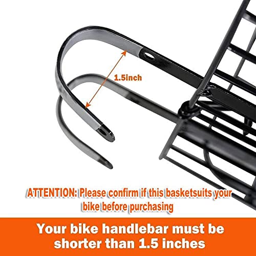 ONWAY Detachable Front Handlebar Bike Basket - Foldable Bicycle Cargo Carrier with Removable Tote Liner Bag (Brown/Black) - Perfect for Commuting, Grocery Shopping & Outdoor Adventures