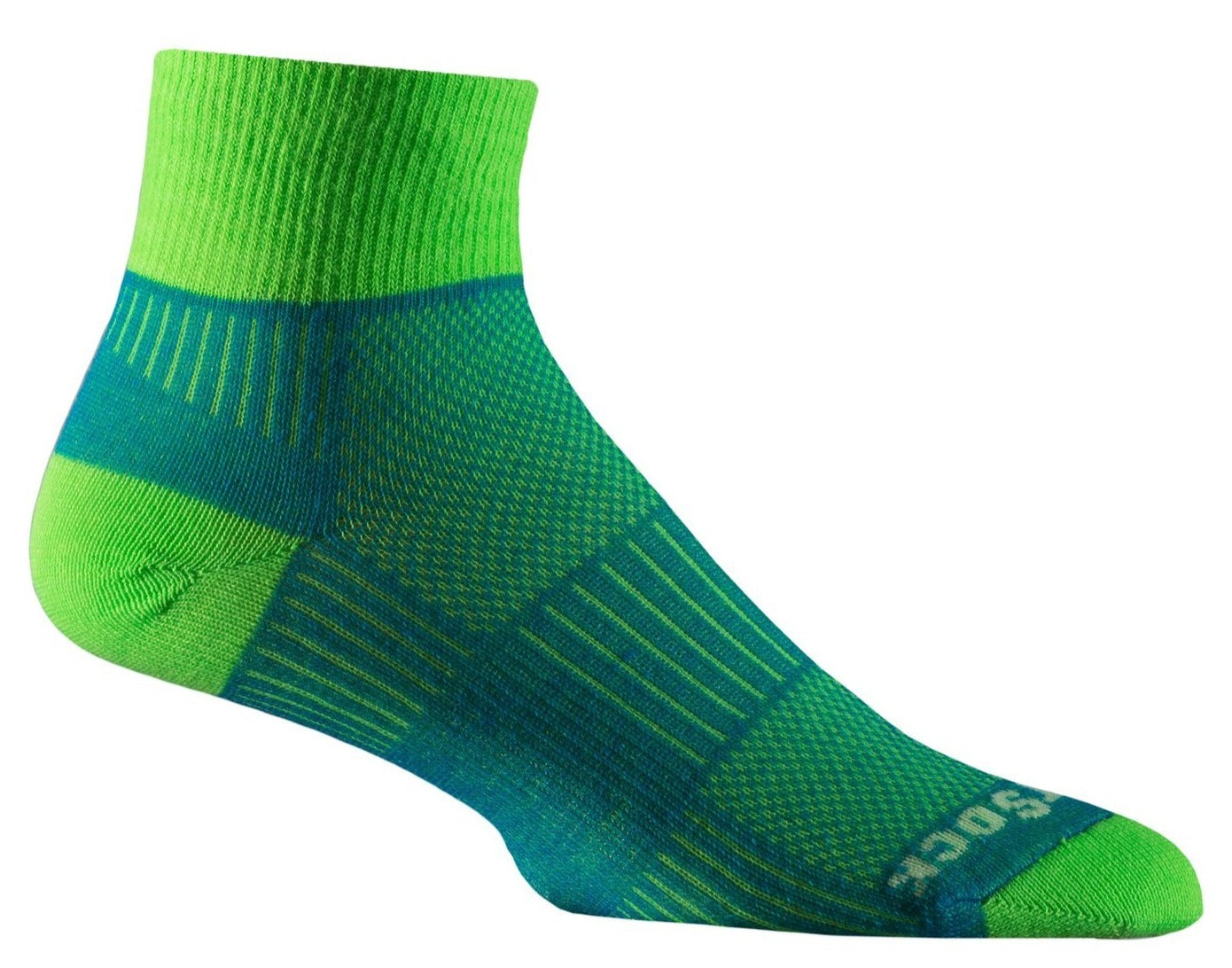 Wrightsock Coolmesh II Quarter Crew Socks - Moisture Wicking & Breathable for Running, Hiking & Outdoor Activities