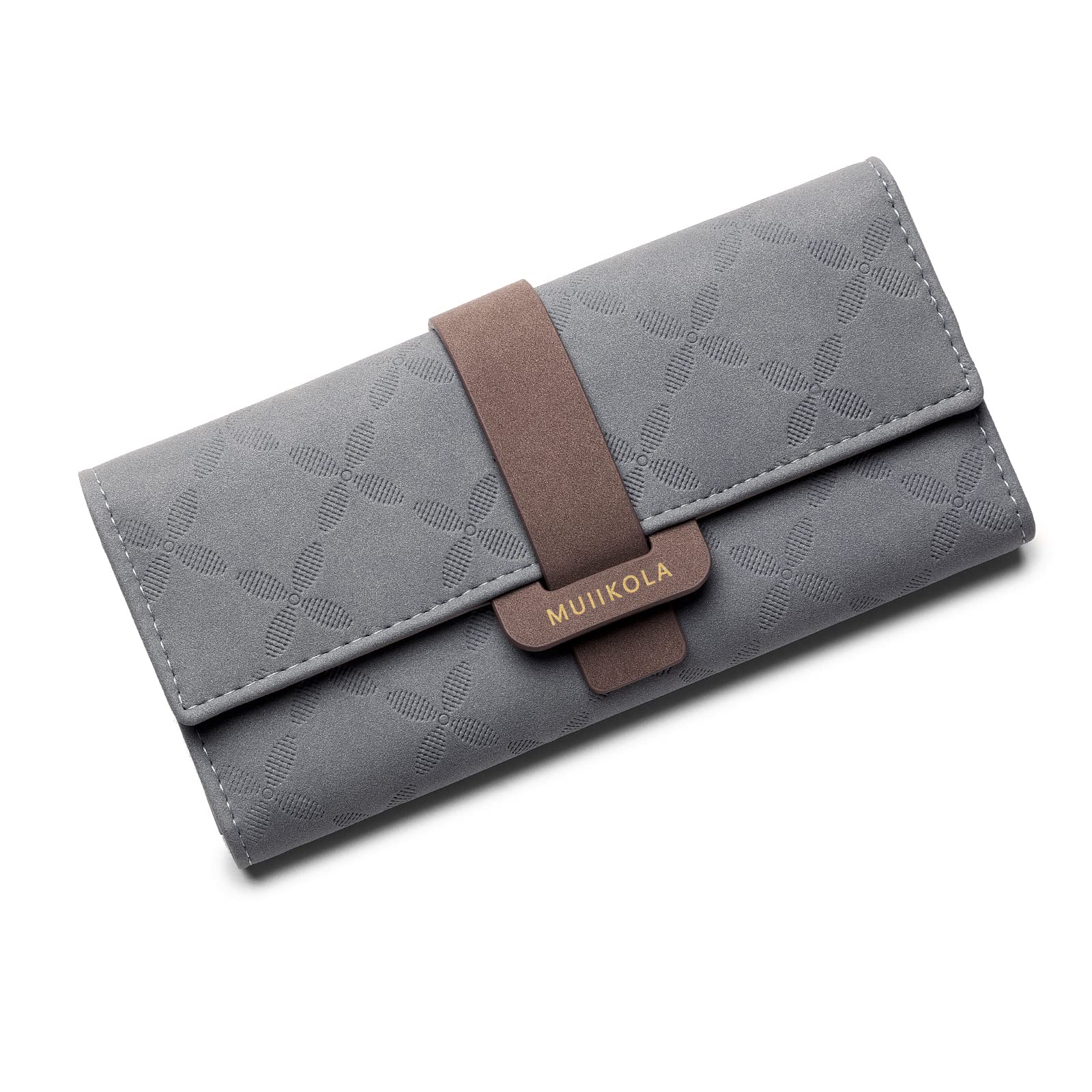 MUIIKOLA Women's RFID Blocking Leather Wallet - Fashion Long Clutch Purse with Multiple Card Slots, Zipper Coin Pocket & Roomy Compartment | Perfect for Everyday Use, Travel & Gift Giving
