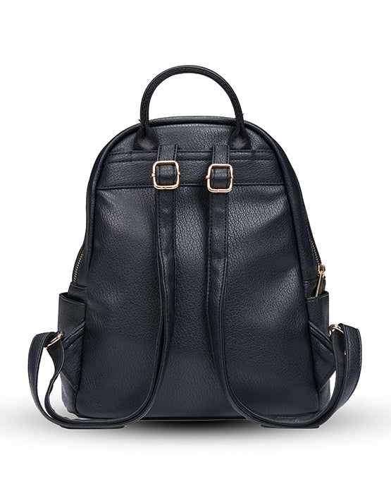 Tosca TH053 Stylish Black Fashion Backpack for Women & Men - Perfect for Travel, Work, School & Everyday Use