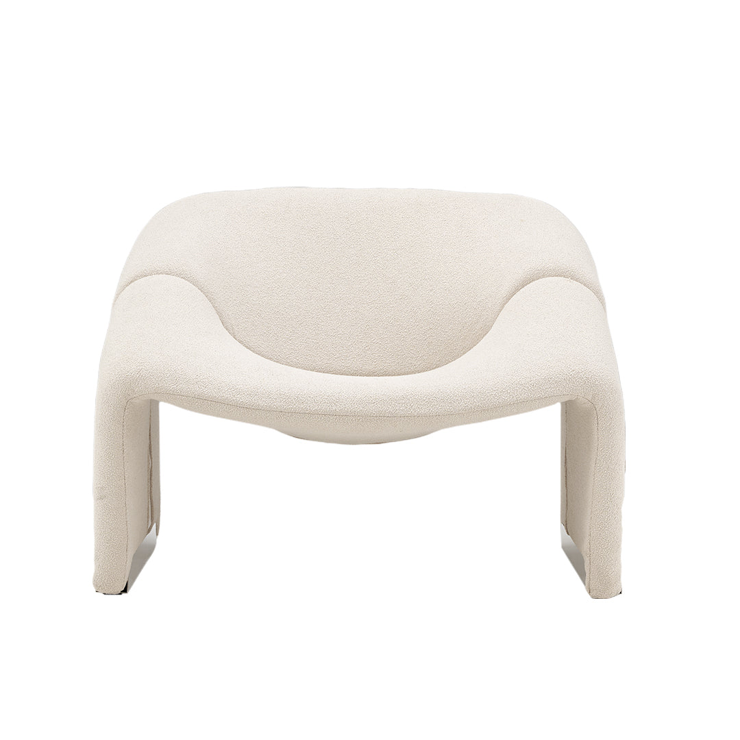 Luxury Boucle Sherpa Accent Chair - Cozy Lounge Chair in White for Living Room, Bedroom & Office - Modern Comfortable Seating for Relaxing & Decor