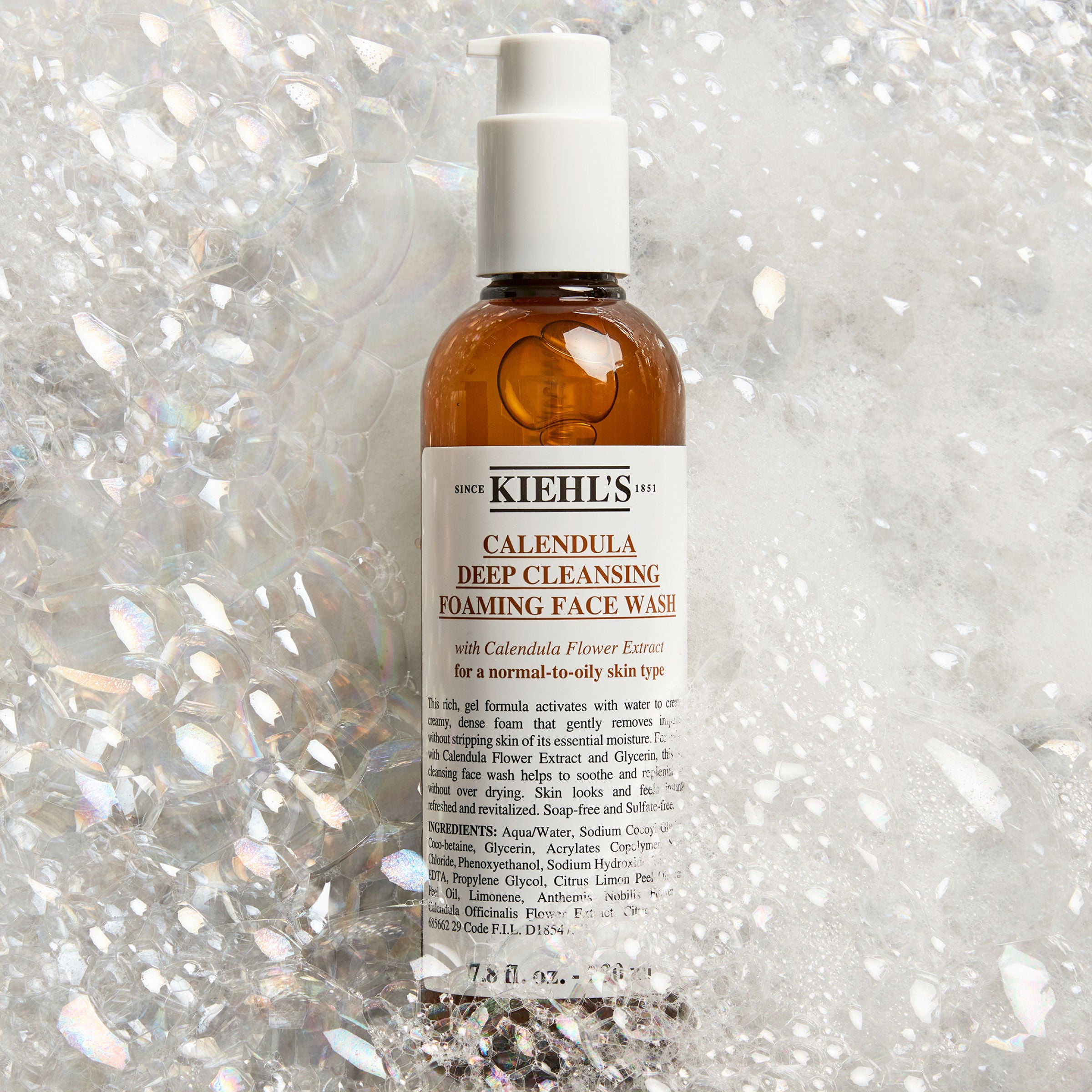 Calendula Deep Cleansing Foaming Face Wash for Acne-Prone & Sensitive Skin | Gentle Daily Facial Cleanser with Natural Ingredients | Perfect for Morning & Night Skincare Routine