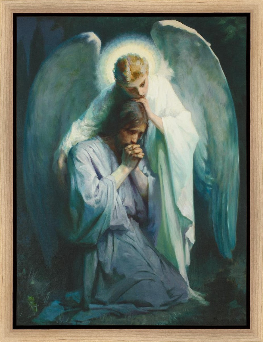 Agony in the Garden Religious Wall Art - Hand-Painted Canvas Gallery Wrap for Home & Church Decor - Perfect for Prayer Rooms, Meditation Spaces & Sacred Interiors