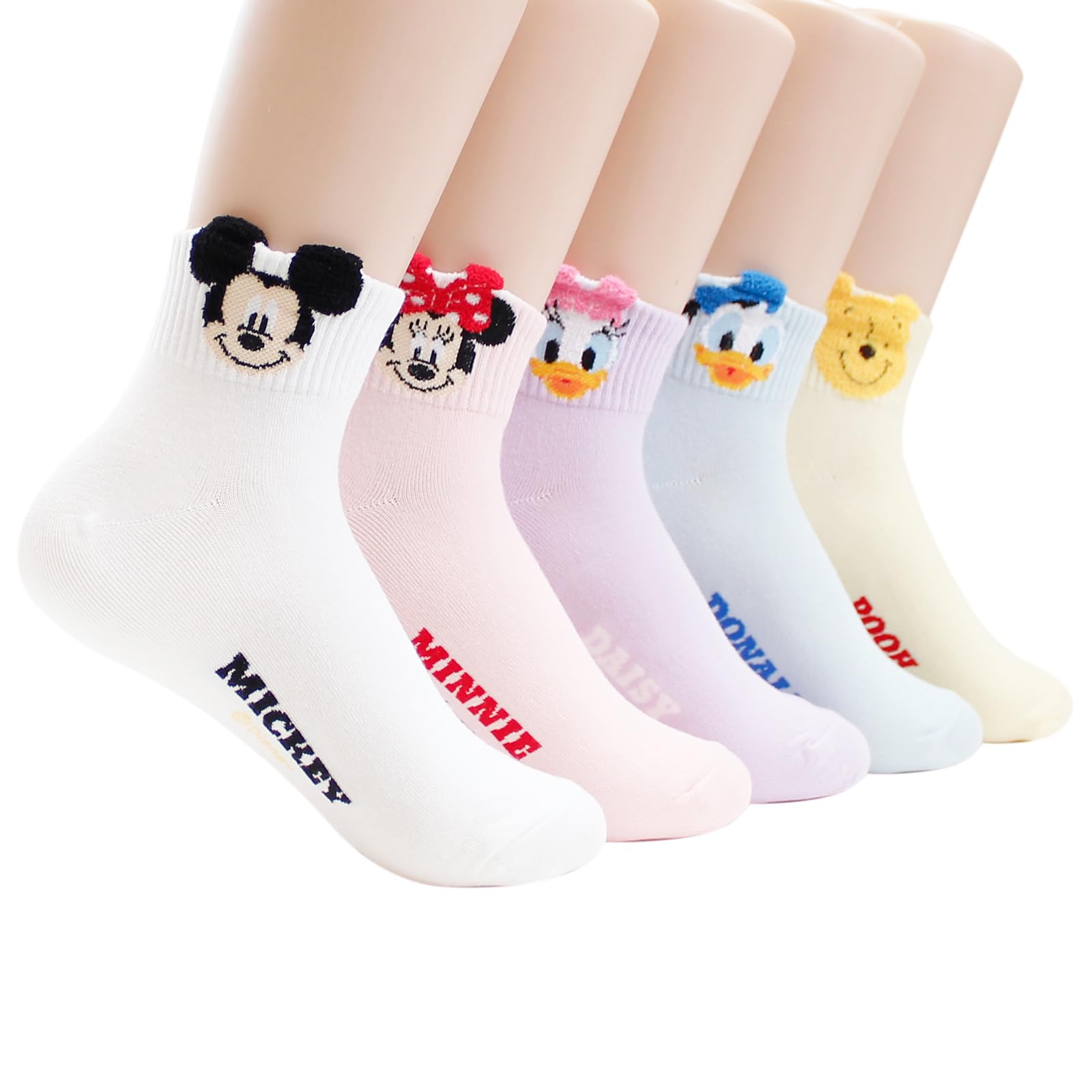 Cartoon Character Women's Crew Socks - Fun & Comfortable Original Design Ankle Socks for Daily Wear, Workout, and Gift Giving